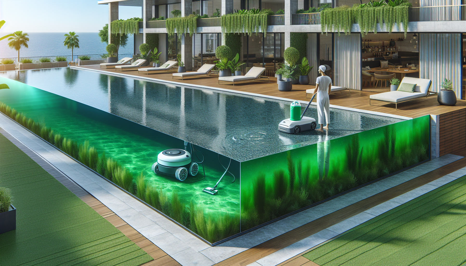 découvrez nos solutions rapides et efficaces pour traiter un fond de piscine vert et retrouver une eau claire et saine en un rien de temps.