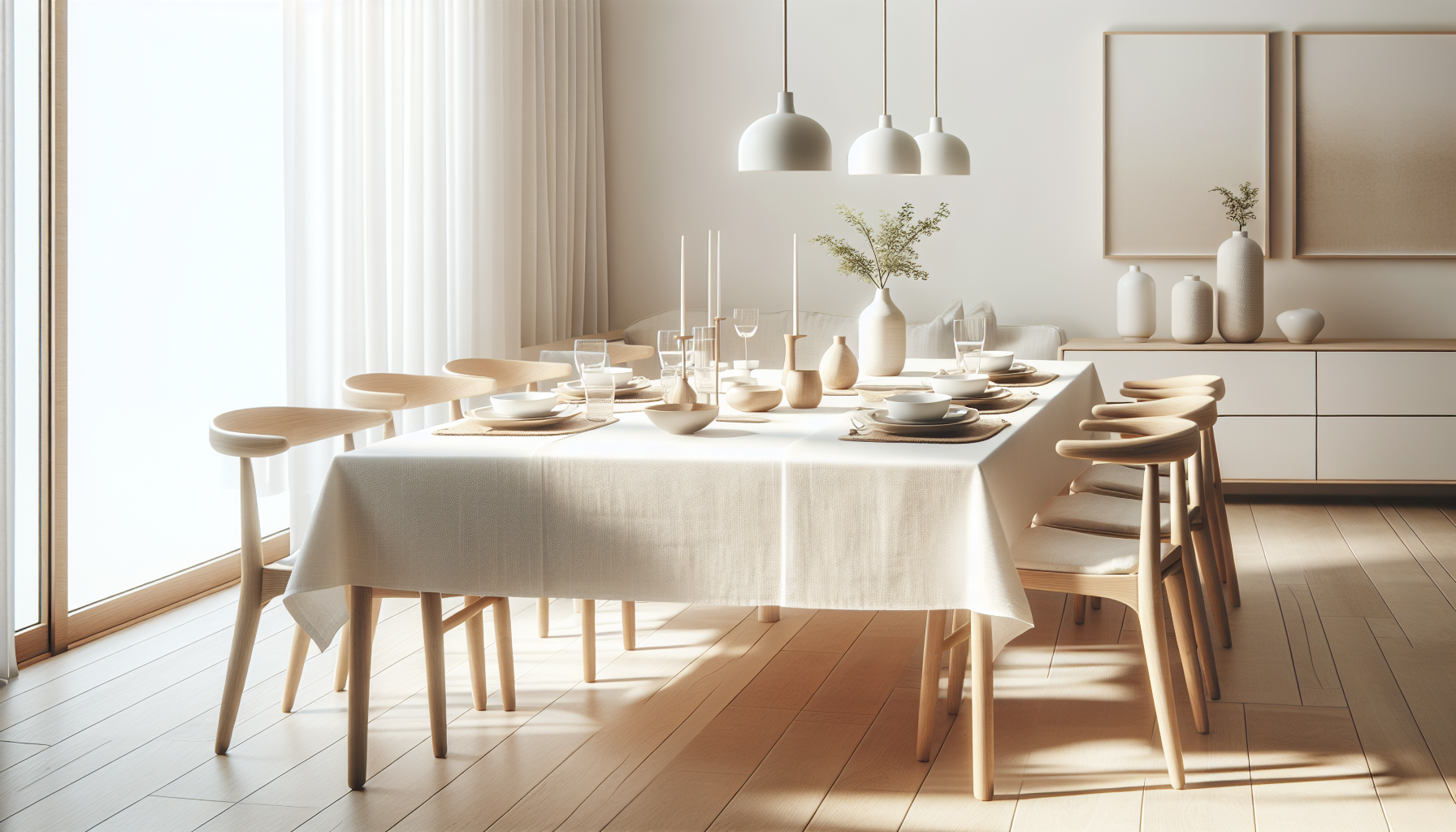 découvrez notre nappe rectangulaire conçue pour 6 personnes, avec des dimensions parfaites et une retombée recommandée pour une table élégante et bien habillée.